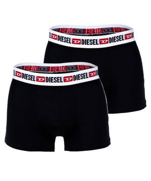 DIESEL Boxershorts im 2er Pack aus elastischer Baumwollmischung. Lässiger Look und sehr hoher Tragekomfort. Mit Logobund und stylischem Kontraststreifen.