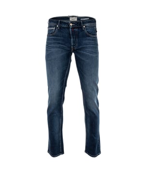 Straight Fit Jeans für Herren von der Marke REPLAY. 5-Pocket-Jeans mit geradem Bein aus Baumwolldenim mit Knopfverschluss und eingearbeiteten Buffies.