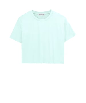 Our new boxy tee is a summer wardrobe essential. This is a looser fit, crew neck top with dropped shoulder detail.