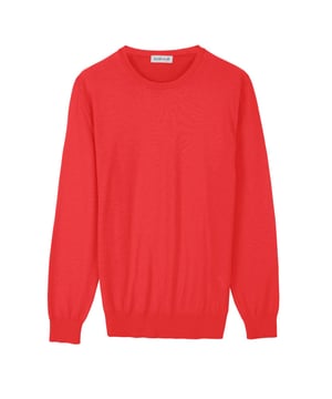 Luxury soft jumper made from 100% Merino wool. 12 gauge knit sweater with long sleeves, crew neck, and ribbed hem and cuffs
