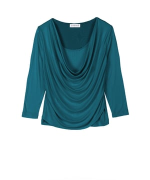 Soft viscose jersey allows for a soft, flattering drape that is perfect for dressing up or down.