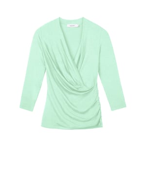 A timeless addition to every wardrobe, crafted from a luxurious fabric blend. This fitted top offers the same flattering silhouette as our popular Camille Crossover, shifted from print into versatile block colours.