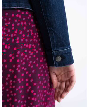 Elevate your wardrobe with these versatile print trousers, perfect for transitioning from day to evening with effortless style. The wide-leg design, straight from thigh to hem, offers a flattering silhouette for all body types. A flat front waistband with a discreet back elastic panel ensures a comfortable, flexible fit. Part of the chic Joni Spot collection, these full-length trousers are an updated version of our popular Zoe Print design.