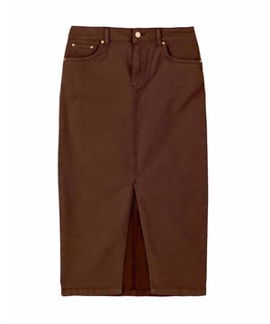 Classic denim with a colourful twist! A stylishmid-length skirt in an ultra-comfortable cotton mix denim, with a touch of elastane for the perfect balance of structure, stretch and style.