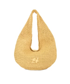 Book, bottle, mobile phone...this unlined woven raffia shoulder bag profile is the perfect addition to beach days and weekend getaways. Featuring our signature interlocking double D logo wrapped in raffia to complement the bag, this stylish summer accessory comes with an internal unlined raffia pouch to store valuables.