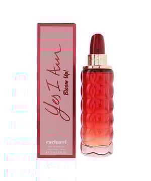 Cacharel Yes I Am Bloom Up! Eau de Parfum is a vibrant and optimistic addition to the popular “Yes I Am” collection, tailored for the confident, forward‑looking “Up‑timist Girl” . Housed in a lipstick‑shaped bottle with an energetic red‑pink ombré, it visually captures its playful and joyful personality 

Top Notes: Bright and juicy red berries intertwined with zesty green mandarin for an effervescent, fruity burst 
Heart Notes: Soft and floral peony blended with sunny orange blossom for a radiant, feminine bouquet 
Base Notes: Creamy sandalwood warmed by resinous benzoin, adding a luxurious and comforting rounded finish  

This composition results in a fruity‑floral amber scent profile—bright, creamy, and slightly sweet, perfect for uplifting your spirit and complimenting your confidence. 

How to Apply:

Spray on your pulse points, inner wrists, neck, and behind ears, for best diffusion 

Avoid rubbing your wrists together after application as this can damage the fragrance’s layered structure  

Crafted for daily wear, this fragrance adds a playful and confident boost from morning meetings to weekend outings—any day you’re aiming to “Bloom Up.”  
In summary, Yes I Am Bloom Up! is a cheerful, effervescent fragrance that blends fruity spark and floral elegance with a warm, enveloping base—perfect for the optimistic and empowered woman.