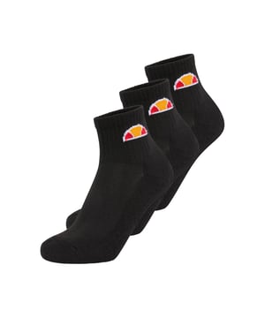 Kurze Sport-Socken von der Marke ellesse. Ripp-Bündchen mit Logo, beste Materialien, perfekte Passform.