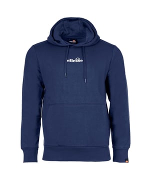 Hoodie für Herren von der Marke ellesse. Aus der Serie PERSHUTA. Pullover mit Kapuze und Kängurutasche. Logo Schriftzug auf der Vorderseite und kleinem Logo Emblem auf dem linken Ärmelbündchen. Angenehme Baumwollmischung.
