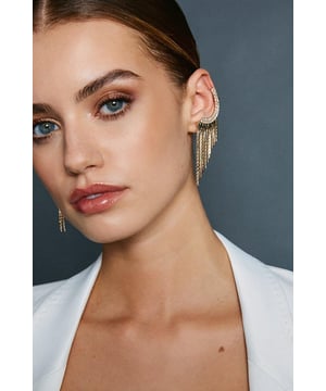 Take a shine to these cuff earrings. Designed with glistening diamantes set in a premium gold plate metal, they're a special touch to after-hours looks. Browse this seasons women's jewellery or discover the full range of women's accessories now.