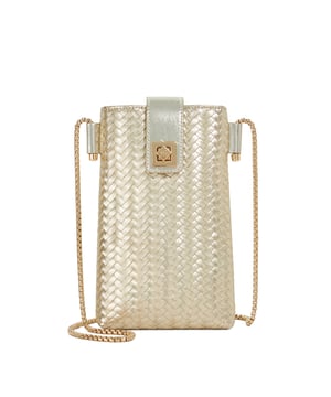 Treat yourself to timeless style with the Keystone Cross-Body Bag.Perfectly sized for your small essentials, this versatile micro bag is crafted with a classic woven finish that adds texture and elegance to any outfit. The chic chain strap and gold-tone branding elevate your everyday look, while the signature turn-lock fastening and printed lining provide both function and flair. Compact yet statement-making, Keystone is your go-to companion for effortless sophistication.