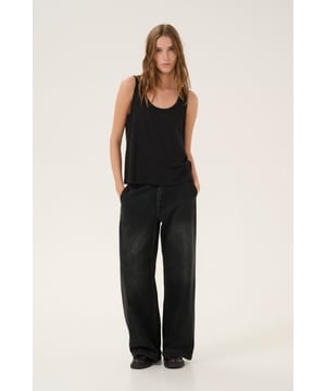 Loose fit,Hoge taille,Lange lengte,Relaxed  Wassen op 30°, niet bleken, niet in de droger drogen, Druipnat ophangen in de schaduw, warm strijken max. 150° C, Droogreiniging  100% Katoen