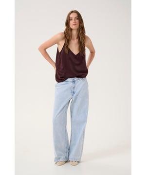 Loose fit,Hoge taille,Lange lengte,Relaxed  Wassen op 30°, niet bleken, niet in de droger drogen, Druipnat ophangen in de schaduw, warm strijken max. 150° C, Droogreiniging  100% Katoen