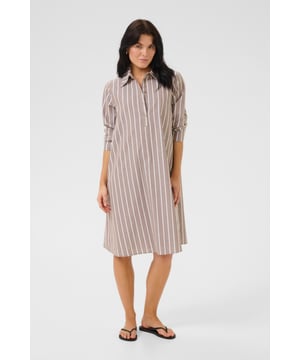 Relaxed fit,Midi lengte,Lange mouwen  Fijne was 30°, niet bleken, niet in de droger drogen, Druipnat ophangen in de schaduw, koud strijken max. 110° C, Chemisch laten reinigen.  100% Katoen (Organisch)