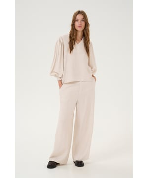 Loose fit,Elastische taille,Lange lengte,Relaxed  Fijne was 30°, niet bleken, niet in de droger drogen, Druipnat ophangen in de schaduw, koud strijken max. 110° C, Chemisch laten reinigen.  87% Viscose (LENZING™ ECOVERO™),13% Nylon