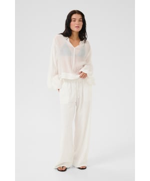 Casual fit,Elastische taille,Lange lengte,Relaxed  Fijne was 30°, niet bleken, niet in de droger drogen, Druipnat ophangen, koud strijken max. 110° C, Droogreiniging  70% Viscose,30% Linnen