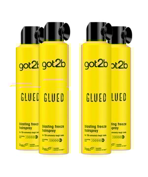Schwarzkopf got2b Glued Blasting Freeze Hair Spray For Screaming Hold 300ml,4pk

Get hair that screams "look at me" with got2b's innovative range of extreme styling products. Inspired by the latest trends, got2b launches fantastic innovations each year enabling the brand to cover a variety of styling benefits from hold, to volume to shine.

From voluptuous volume and scandalous spikes, to fashionable freezes, touchable textures and silky straight styles, got2b from Schwarzkopf is THE super styling range for hair with attitude. 

Key Features : 
Freeze your hair and get strong hold
Ultimate strong hold for spikes and other hairstyles
Sticking polymers and care ingredients for long-lasting, smooth styles
Wind -Tunnel tested! This water resistant Spiking Glue delivers hold so strong your style will last until next shampoo

How to use :
Spray from 30cm distance evenly in short bursts all over your style for total hold or apply hairspray to individual strands for extra hold and spikes.

Ingredients : 
Dimethyl Ether, Alcohol Denat., Aqua, Octylacrylamide/Acrylates.Butylaminoethyl Methacrylate Copolymer, Aminomethyl Propanol, Parfum.

Safety Warnings : 
Protect from sunlight and do not expose to temperatures exceeding 50°C. Do not pierce or burn, even after use. Do not spray on a naked flame or any incandescent material. Keep away from the eyes and inflamed skin. Do not spray near or place can on painted or polished surfaces.

Box Contains: 4 Pack of Schwarzkopf got2b Glued Hair Spray 300ml