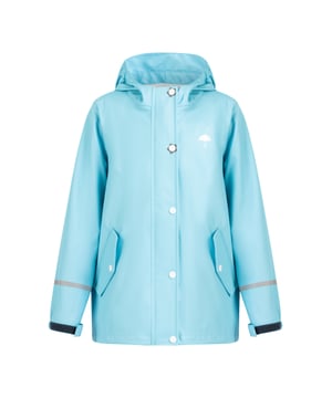 Draußen Spielen und Toben, auch wenn es regnet? Auf jeden Fall! Denn mit der Regenjacke von Schmuddelwedda sind die Kids bestens geschützt. Das hochwertige Außenmaterial ist dank Beschichtung absolut wasserdicht und auch die Nähte sind so fest versiegelt, dass keine Nässe durchkommt. Darunter sorgt ein weiches Jersey-Melange-Futter für viel Tragekomfort. Schutz und Sicherheit verleihen die lichtreflektierenden Streifen an den Ärmeln sowie die Kapuze, während die Logo-Prints und die Druckknöpfe in Blümchenoptik besonders bei den Mädels hoch im Kurs stehen.  Regenjacke