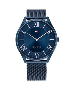 Tommy Hilfiger Herenhorloge Kwarts Blauw&bull; Materiaal kastdeksel: Roestvrij staal&bull; Soort glas: Mineraal&bull; Materiaal Band: Roestvrij Staal&bull; Kleur kast: Blauw&bull; Waterdichtheid: 0 m (0 ATM)&bull; Diameter: 43 mm