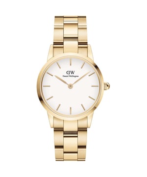 Practical, hardwearing and reliable watches from Daniel Wellington. This Ladies Iconic Link Gold 28mm Watch DW00100567 has all the Daniel Wellington traits, a sublime meticulously crafted timepiece for all occasions. And like all watches from us, you can buy with complete confidence knowing we are official Daniel Wellington dealers so your Ladies Iconic Link Gold 28mm Watch DW00100567 will arrive with a full manufacturer backed warranty and all documents.