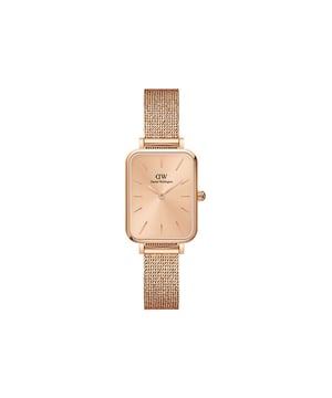 The Daniel Wellington watch range is sold by us for many reasons, we only add manufacturer's to our portfolio who design and manufacture high quality reliable timepieces that also represent great value for your hard earned cash. And this Ladies Quadro Unitone Rose Gold 20mm Watch DW00100484 like all Daniel Wellington watches meets all of our stringent quality tests with ease.