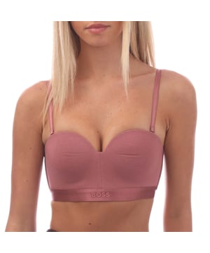 Women's Hugo Boss Branded Band Push-Up Bra.- 70-90 B-C-D.- Fixed push-up foam mono-cup.- Adjustable and detachable shoulder straps.- Side soft bones.- Branded HandE, rings and sliders.- Viscose fabric.- Logo underband. Material: 53% Cotton, 35% Modal, 12% Elastane. Ref: 50520415633.