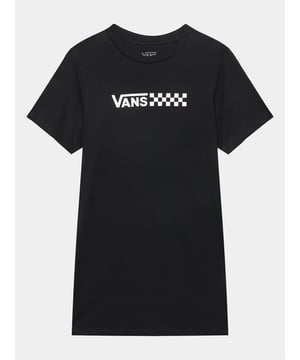 The Vans Chalkboard Relaxed Tee Dress offers effortless style and laid-back comfort in one versatile piece. Made from soft, breathable 100% cotton, this relaxed-fit t-shirt dress features short sleeves, a classic crew neckline, and a minimalist Vans logo graphic on the chest for a clean, understated look. Its loose silhouette makes it perfect for easy everyday wear, whether you're out on the go or lounging in comfort. Key Features: Soft and breathable 100% cotton fabric Relaxed fit for a laid-back, casual vibe Classic crew neck and short sleeves Subtle Vans Chalkboard-style logo graphic on the chest Versatile t-shirt dress design that pairs effortlessly with sneakers or sandals Perfect for sunny days, layering, or street-inspired styling, the Vans Chalkboard Tee Dress delivers comfort and timeless cool in a simple silhouette.
