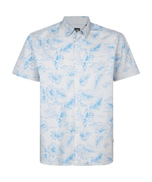 Overhemd met korte mouwen en een regular plus fit. Dit overhemd heeft een all-over print, klassieke kraag en knoopsluiting. Gemaakt van 97% katoen en 3% elastaan. Verkrijgbaar in de maten 3XL tot 6XL. Overhemd met korte mouwenAll-over printPlus sizeRegular plus fitKlassieke kraagKnoopsluiting97% katoen en 3% elastaan