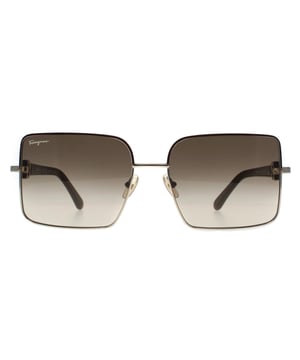 Salvatore Ferragamo Square Womens Gold Brown Gradient SF302SL  Sunglasses offer a perfect blend of luxury and sophistication, featuring a timeless, elegant design with high-quality materials. Crafted for those with refined taste, these sunglasses boast a sleek, comfortable fit and superior UV protection, making them a stylish yet practical choice for any occasion.