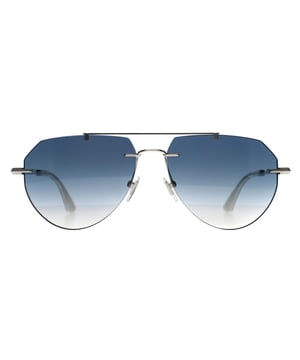 Police Rimless Mens Shiny Palladium Blue Gradient SPLN42M Horizon 11  Sunglasses stand out from the crowd with Horizon 11 â€” a bold take on the classic aviator, now at a price that wonâ€™t clip your wings. This unique style features a sleek double bridge, thin temples stamped with the iconic Police eagle logo, and transparent temple tips that reveal stylish metal detailing underneath. Built with integrated flex hinges, Horizon 11 delivers all-day comfort with standout design â€” all for less.