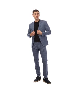 Men's Boss Reymond/Wenten Suit. Men's suit that includes jacket and pants from the creative team of Hugo Boss and the BOSS collection. The mini piqué fabric has a texture that creates an elegant pattern. The extra slim fit of the jacket and the pants follow the line of the body and shows it off. An all time classic suit, with modern aesthetics, that will complete your formal appearance. Material: 100% Virgin Wool. Ref: 50454432497.