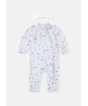 Yeah baby! They'll be the smartest baby in the park in our new Danni babygrow and matching headband. Crafted from super soft cotton in an adorable   spot floral print.