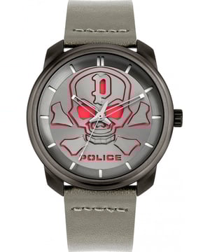 Police PL15714JSU-61 - Reloj para hombre cuarzo acero inoxidable• material: acero inoxidable• cristal: minèral• pulsera: cuero• correa: azul• resistencia al agua: 50 m (5 ATM)• tamaño de la caja: 44.5 mm