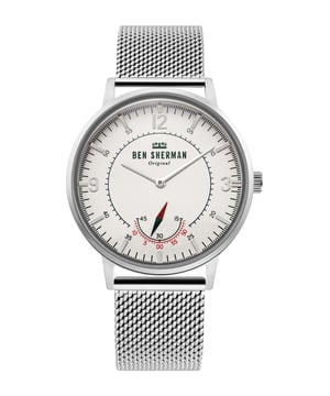 Ben Sherman WB034SM - Reloj para hombre cuarzo acero inoxidable• material: acero inoxidable• cristal: minèral• pulsera: acero inoxidable• correa: dorado• resistencia al agua: 50 m (5 ATM)• tamaño de la caja: 43 mm