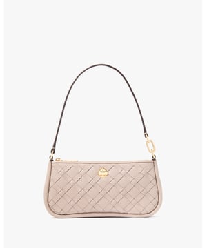 Kayla Woven Leather Convertible Wristlet, Kayla Woven Leather Convertible Wristlet, Fits Largest Iphone, 2 Cc Slots,  Length: 22.00 Cm,  Width: 4.00 Cm,  Height: 11.00 Cm