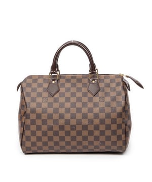 Louis Vuitton Taschen Speedy 3 Handtasche und Braun Beschichtete Leinwand und Goldenes Messing hardware. Das Produkt ist auf in ausgezeichnetem Zustand (A).
  Abmessungen: 30x20x17 cm 
  Zubehör inklusive: None
  
  BrandCo Paris hat seltene Artikel und die besten Konditionen zu unglaublichen Preisen vorgestellt. Geduld lohnt sich! Kaufen Sie mit Vertrauen: Alle Artikel von BrandCo Paris sind von unserem Expertenteam ausgewählt und authentisch.
  Alle Artikel enthalten ein Echtheitszertifikat und wurden von BrandCo Paris übernommen.
  Tabelle zur Klassifizierung des Artikelzustands
  N (wie neu)
  AA (perfekter Zustand)
  A (ausgezeichneter Zustand)
  AB (sehr guter Zustand)
  B (gut/mittelmäßig)