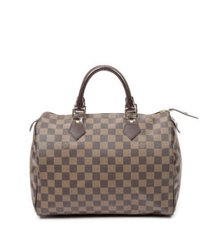 Louis Vuitton Tassen Speedy 30 Handtas in de Bruin Gecoat canvas in de Gouden Messing  hardware. Het product is in In Uitstekende Staat (A).
  Afmetingen: 30x20x17 cm 
  Inclusief accessoires: None
      
  BrandCo Paris vindt zeldzame artikelen in de beste staat voor ongelooflijke prijzen. Het is de moeite waard om geduldig te zijn! Koop met vertrouwen: alle artikelen van BrandCo Paris worden zorgvuldig geselecteerd en geverifieerd door ons team van experts.

  Alle artikelen worden geleverd met een certificaat van echtheid en verpakt door BrandCo Paris.

  Classificatietabel voor de conditie van het artikel:

  N (als nieuw)
  AA (perfecte staat)
  A (uitstekende staat)
  AB (zeer goede staat)
  B (goede/redelijke staat)
