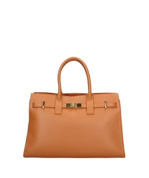 Bolso de mano mujer Hecho en Italia - Modelo Zelia Ultra - 100% cuero - 37.5 x 24.0 x 14.0 cm