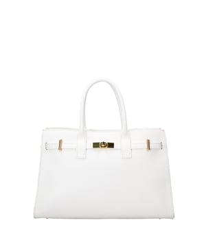Bolso de mano mujer Hecho en Italia - Modelo Zelia Ultra - 100% cuero - 37.5 x 24.0 x 14.0 cm