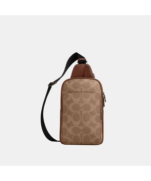 Ethan Pack in Maxi Signature Canvas, Inside zip and multifunction pockets, Outside zip pockets,  Length: 21.00 cm,  Width: 9.00 cm,  Height: 32.00 cm