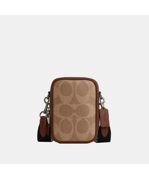 Stanton Crossbody in Maxi Signature Canvas, Three credit card slots,  Length: 12.50 cm,  Width: 5.00 cm,  Height: 18.00 cm
