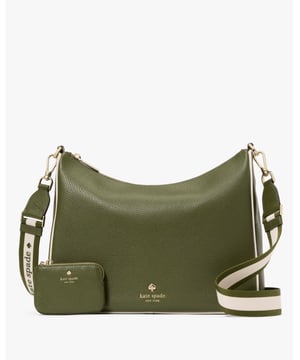 Emma Colorblock Pebbled Leather Large Crossbody, Emma Colorblock Pebbled Leather Large Crossbody, Fits Large Continental Wallet, Comes W Crossbody Strap, Back Zip Pocket, Detachable Pouch,  Length: 9.00 Cm,  Width: 31.00 Cm,  Height: 24.00 Cm