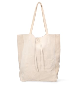 Bolsa de mano mujer Hecho en Italia - Modelo Lumena Prime - 100% piel ante - 28.0 x 35.5 x 12.5 cm