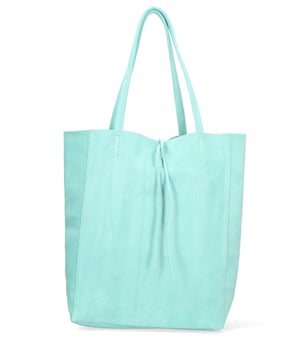 Bolsa de mano mujer Hecho en Italia - Modelo Lumena Prime - 100% piel ante - 28.0 x 35.5 x 12.5 cm