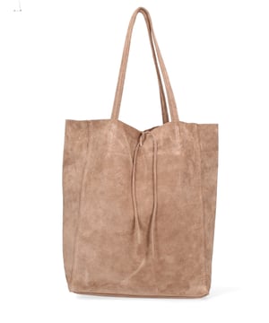 Damen Handtasche Made in Italy - Modell Lumena Prime - 100% Wildleder - 28.0 x 35.5 x 12.5 cm