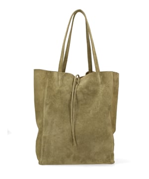 Damen Handtasche Made in Italy - Modell Lumena Prime - 100% Wildleder - 28.0 x 35.5 x 12.5 cm