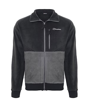Main: 100% Polyester. This fleece is perfect for chilly days, serving as an extra layer under a jacket or cozy on its own. It features a zipped chest pocket and two hand pockets for convenience.