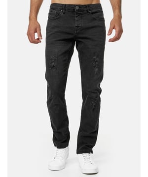 •Moderne & zeitlose Herren Jeans von Tazzio

•Verschluss: Knopfleiste
•Hosentaschen: Eingrifftaschen, Coinpocket, Gesäßtaschen
•Stretchanteil für eine optimale Passform
•Destroyed Look
•Gürtelschlaufen
•Hochwertiges Material & bequem zu tragen
•Ideale Jeans das ganze Jahr

Passform
•Passform: Slim Fit
•Länge: Lang
•Leibhöhe: normal

Material & Pflege
•Material Oberstoff: 97% Baumwolle, 3% Elasthan
•Materialkonstruktion: Denim/Jeans
•Elastizität: Leicht elastisch
•Pflegehinweise: Maschinenwäsche