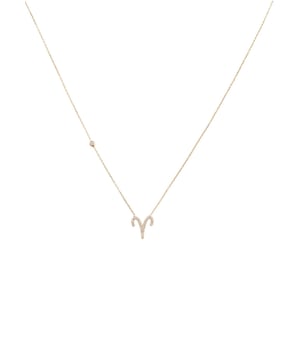 Introducing our stunning Zodiac Star Sign Pendant Necklace, perfect for those who want to show off their star sign with style. This horoscope necklace is made of 925 sterling silver and plated with 22ct rose gold, giving it a luxurious look and feel. It's delicate chain can be worn at a length of 40cm to 45cm and features a lobster clasp for extra security.The pendant itself is 1.5cmx1cm and is set with hand-picked white zircons to create a dazzling constellation. This necklace is surprisingly lightweight, at 2.6g, and very comfortable to wear. Whether you're treating yourself or buying for a friend, this is the perfect way to add a touch of glamour to any outfit.Aries is the first sign of the zodiac and people who are under this sign are known for being confident, determined and pioneering. They are always on the go and love to be challenged.So if you know someone who celebrates their birthday between March 21 - April 19, this Aries zodiac necklace would make the perfect way to show off your star sign with pride.