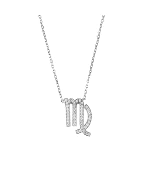 Dreaming of a timeless jewellery piece to add sparkle to your wardrobe? Look no further than our dazzling Zodiac Star Sign Pendant Necklace Silver. This unique pendant is hand-crafted from 925 sterling silver with beautiful multifaceted white zircons arranged into the symbol of your star sign. Featuring a lobster clasp for secure closure and a size adjuster, this necklace can be worn at either 40cm or 45cm chain length. The cute motif measures 1.5 x 1 cm and weighs 2.6 grams, perfect for any fashion-forward individual looking to express their creative style while making a statement.Virgos are known for their analytical minds, intelligence, and attention to detail. People born between August 23rd and September 22nd have a keen eye for all the small things that others might miss, making them excellent problem solvers. Virgo star signs are also known for their practicality, reliability and dependability.Whether you’re shopping for yourself or gifting a loved one something special, the Zodiac Star Sign Pendant Necklace Silver makes the ultimate addition to any jewellery collection!