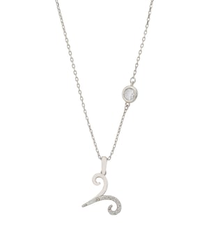 Channel Aries's fiery essence with the Zodiac Aries Birthstone Necklace Cubic Zirconia Silver. This bold piece, crafted in 925 sterling silver, embodies the ram's courage and pioneering zeal, making it a perfect emblem for Aries trailblazers.The Zodiac Aries Birthstone necklace showcases the ram's constellation in sparkling cubic zirconia, with a striking lab-created Cubic Zirconia gemstone nestled along the 40-45cm chain.Aries celebrate their birthdays between Mar 21 - Apr 19, why not let this necklace offer a touch of brilliance and leadership to guide you through the stars.